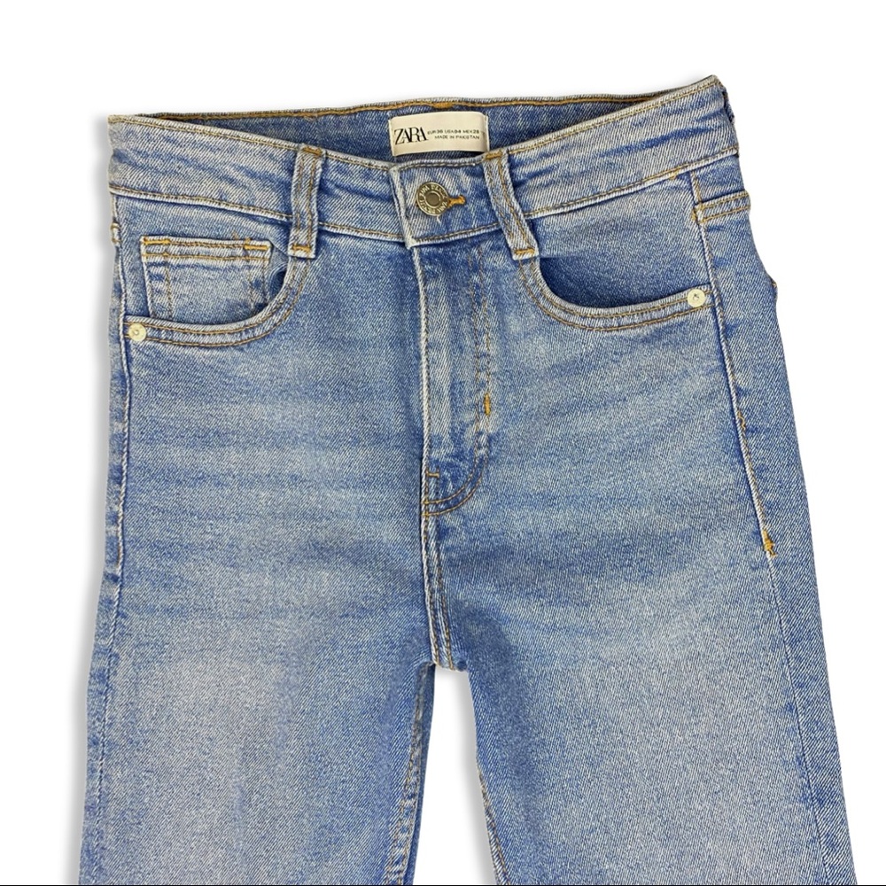 Zara Hi Rise Stretch Skinny Denim Jeans - Picture 4 of 6
